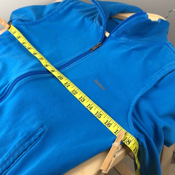 Reebok, blue zip sweater, Size woman US M - Picture 8 of 12
